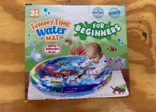 Inflatable Tummy Time Water Play Mat 25" round for Babies 3 Months - Baby Gift