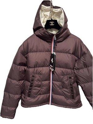 Fourlaps Cover Down Jacket Mens Small Fudge Brown Hooded Puffer RDS Style 2038