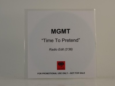 MGMT TIME TO PRETEND (H1) 1 Track Promo CD Single including White Sleeve COLUMBI