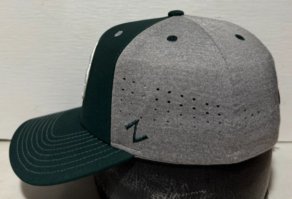 Colorado State Rams Zephyr Flex Stretch Fitted Hat Cap Medium Gray/Green - Image 2 of 4