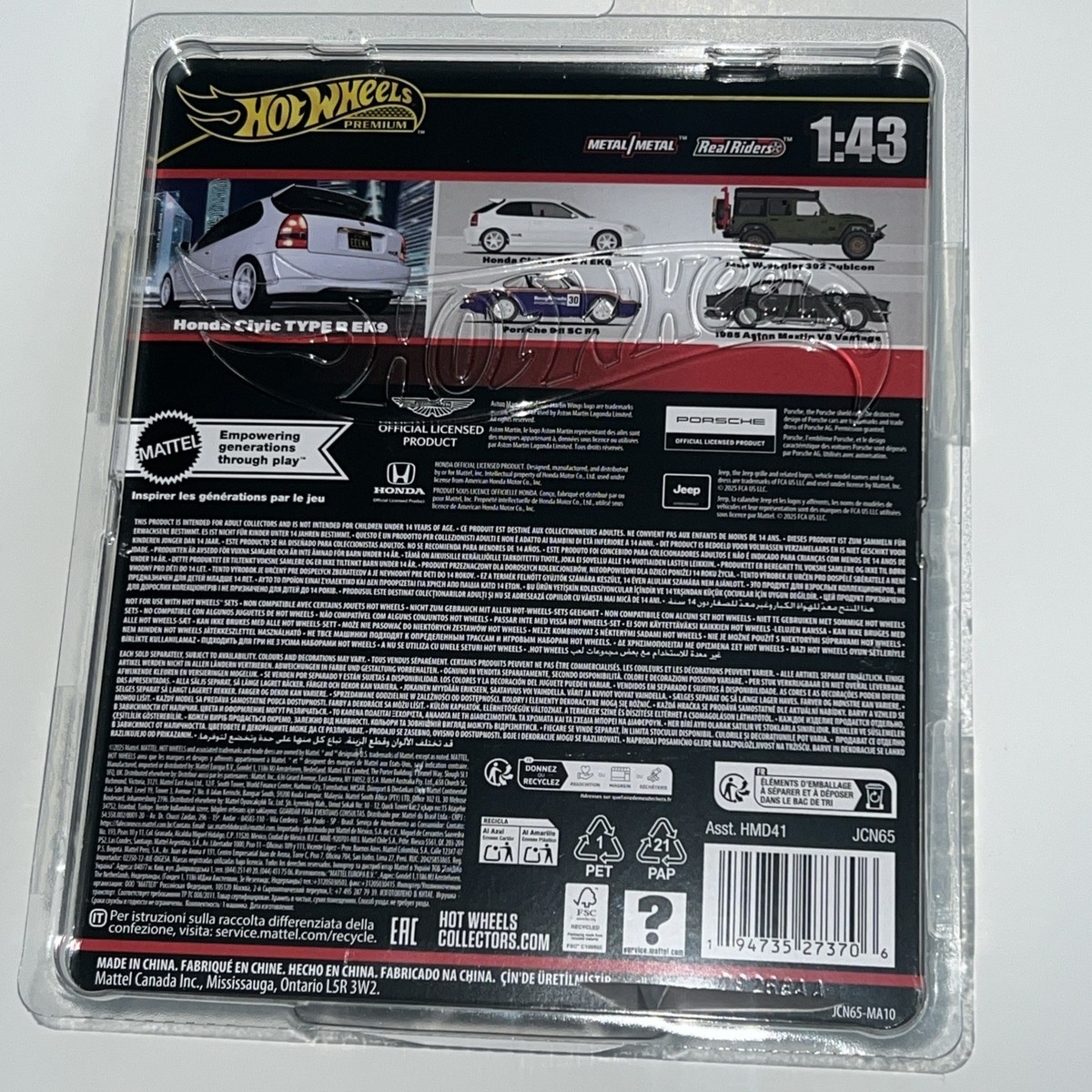 Hot Wheels - Honda Civic TYPE R EK9 1:43 Scale | eBay