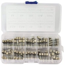 5*20MM 0.2A to 20A Glass Fuse Kit Suit For Electronic Toys, Cars, Meters