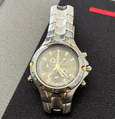Bulova Marine Star Quartz Chronograph Date Two-Tone Stainless Steel Watch
