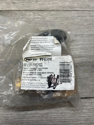 #ad PROFLO PF437G 1quot; Hot Water Angle Valve $14.99