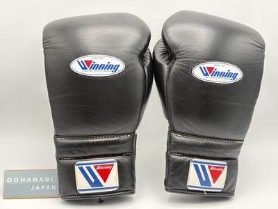 WINNING Boxing Gloves 16 oz MS-600 Black Lace Up String type