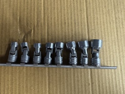 Snap On 8Pc Metric 1/4 Drive Universal Swivel Socket Set 7MM -14MM 6Pt