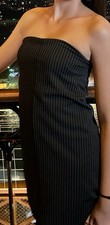Express Strapless Pinstripe Dress NWT– Black & White SZ XS