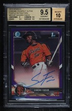 2018 Bowman Chrome Prospect Purple Refractor /250 Sandro Fabian BGS 9.5 Auto ni4