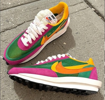 Men s Running Shoes sacai x Nike LDWaffle 'Pine Green' Size US8.5-12 