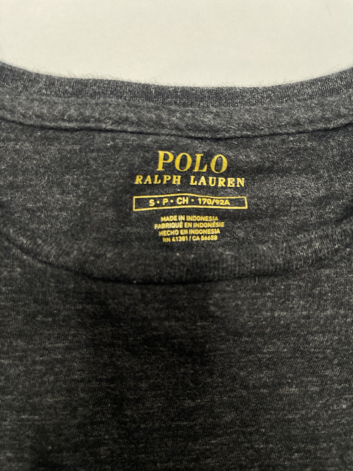 Polo Ralph Lauren manica lunga uomo taglia small camicia cotone grigio piccolo pony