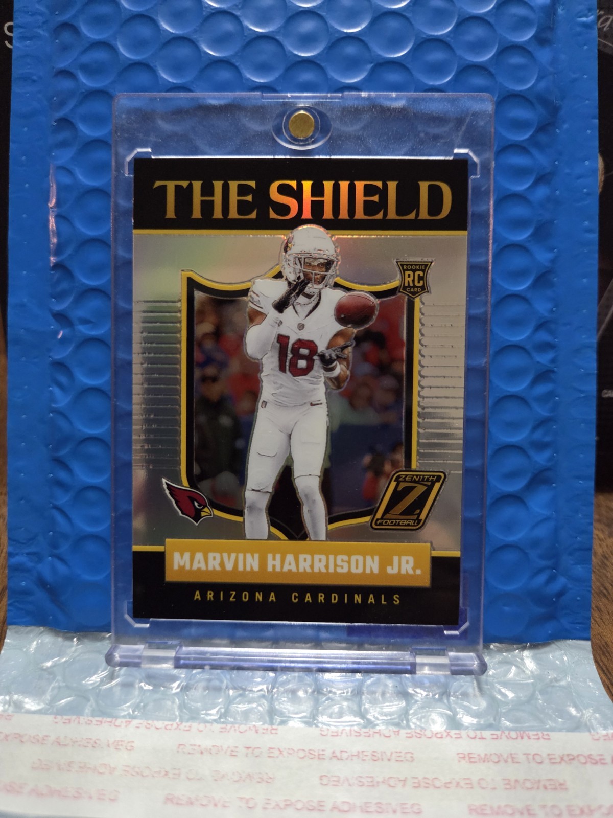 2024 Panini Zenith Marvin Harrison Jr. The Shield Rookie Case Hit SSP Cardinals