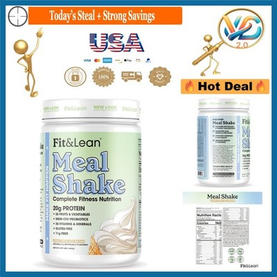 All Natural Vanilla Meal Shake 28g Protein 11g Fiber Probiotics 16oz