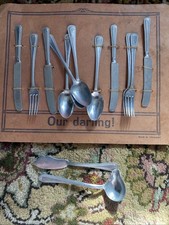 Vintage Aluminum  Our Darling  Utensils Forks, Spoons, Knives Gravy Spoon German