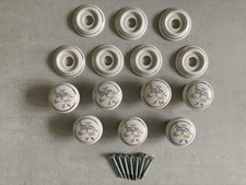 Ceramic Door Knobs and Bases X7 Vintage Style Ceramic Knobs