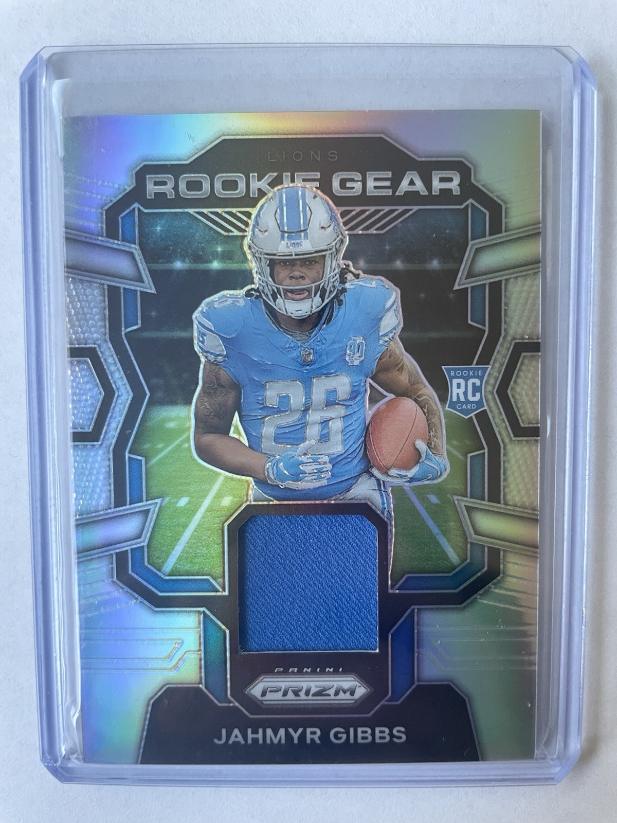 2023 Panini Prizm - Rookie Gear Jahmyr Gibbs #RG-JG (MEM, RC)