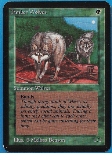 Timber Wolves Alpha NM Green Rare MAGIC THE GATHERING CARD (ID# 507424) ABUGames - Picture 1 of 2