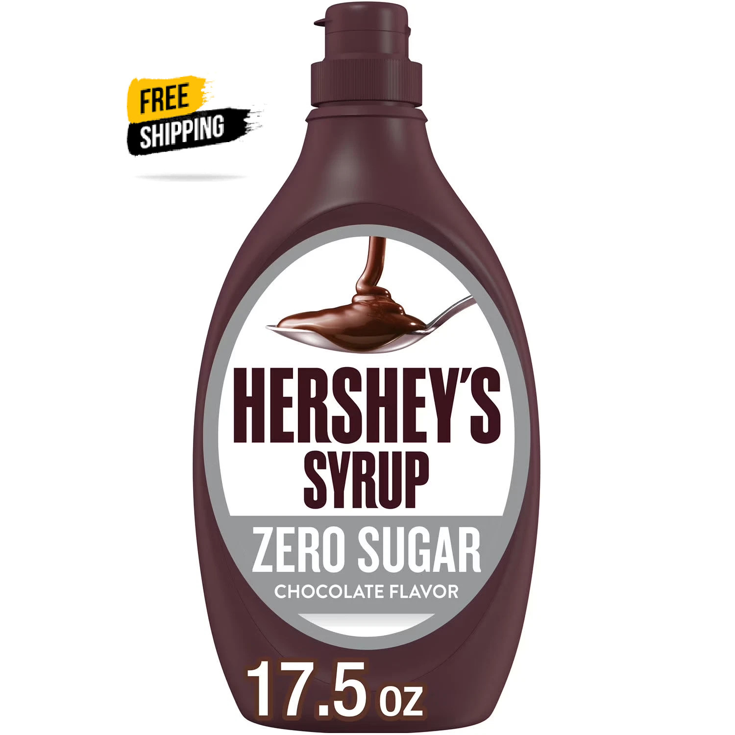 Hershey's Zero Sugar Chocolate Syrup, Bottle 17.5 oz