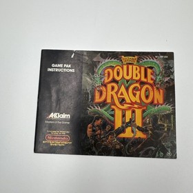 Double Dragon III NES Nintendo 1990 caja manual juego completo