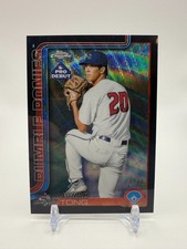 2025 Topps Pro Debut Chrome Black Wave Refractor 5/10 PDC-183 Jonah Tong
