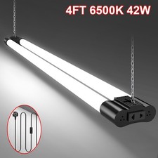 1-20Pack 4FT LED Batten Tube Light Strip Office Garage Ceiling 6500K with Plug