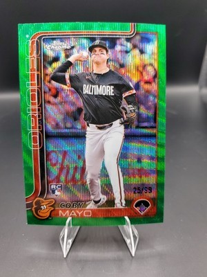 2025 Topps Chrome - Coby Mayo #120 Green Wave Refractor /99 (RC)