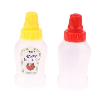 1/2Pcs Portable Small Sauce Container Tomato Gravy Salad Dressing Oil Bottle