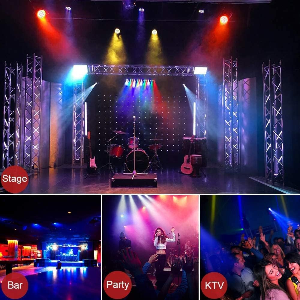 2x Luci LED Par U`King 72W RGB DMX512 - Illuminazione Bar e Club - 4