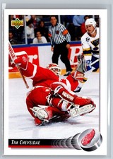 1992-93 Upper Deck #197 Tim Cheveldae Detroit Red Wings
