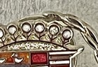 Cadillac Silver Tone Crest Logo Vehicle Enamel Pin 1970’s Collectible — photo 3