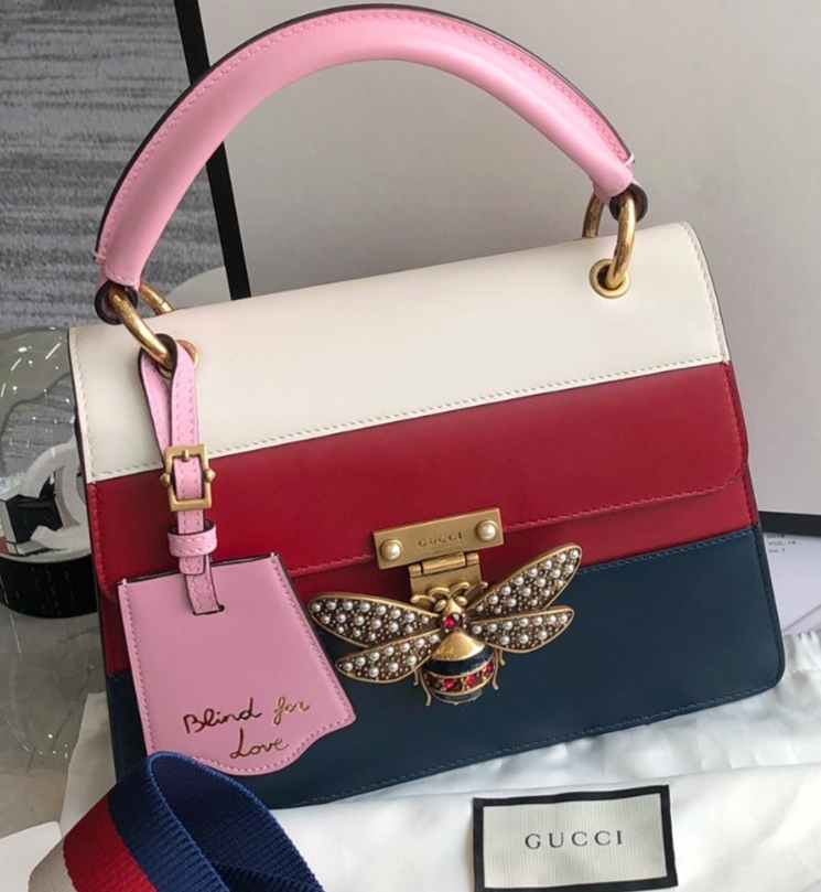 GUCCI Queen Margaret Bee Top Handle Shoulder Bag Women Brand New