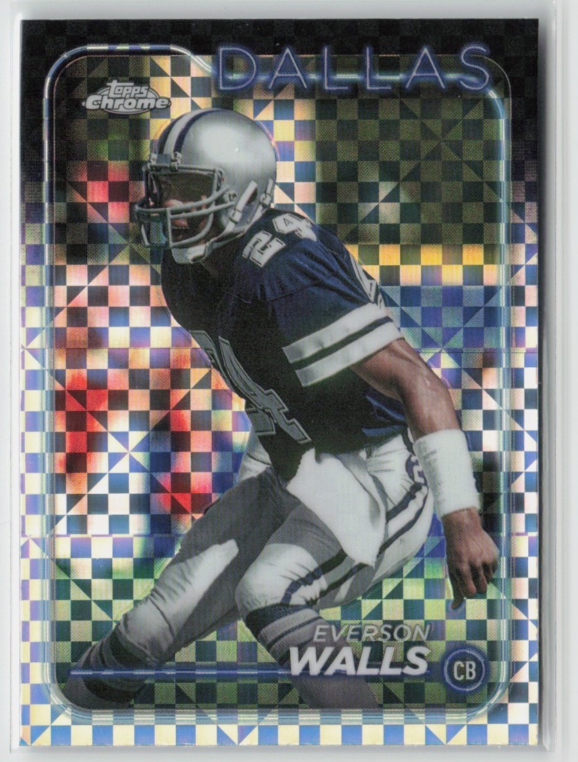 2024 Topps Chrome X-fractor Everson Walls #55 Dallas Cowboys
