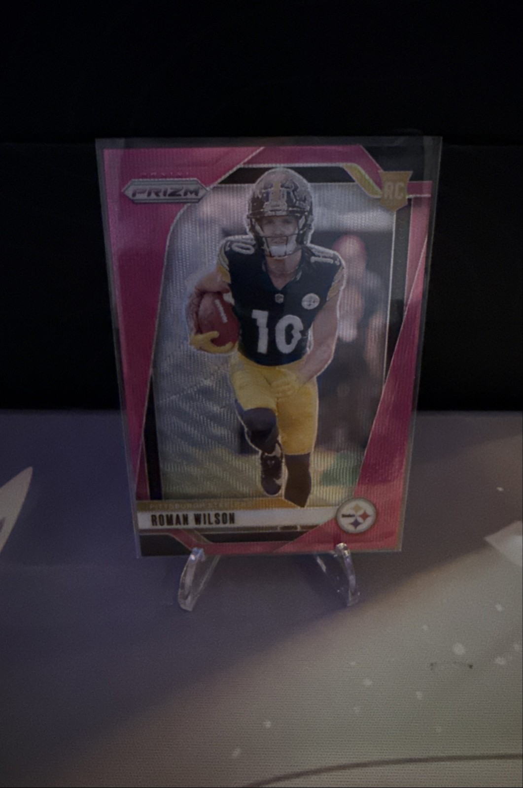 2024 Panini Prizm - Rookies Roman Wilson #384 Pink Wave Prizm (RC)