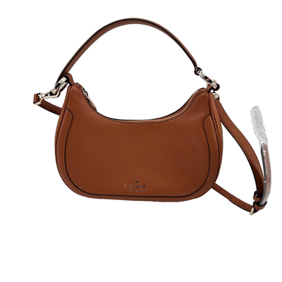 Kate Spade New York Brown Pebbled Leather Crescent Hobo  display picture 1