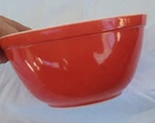 Vintage Pyrex Red & White Milk Glass 2 Cup Mixing Bowl 402