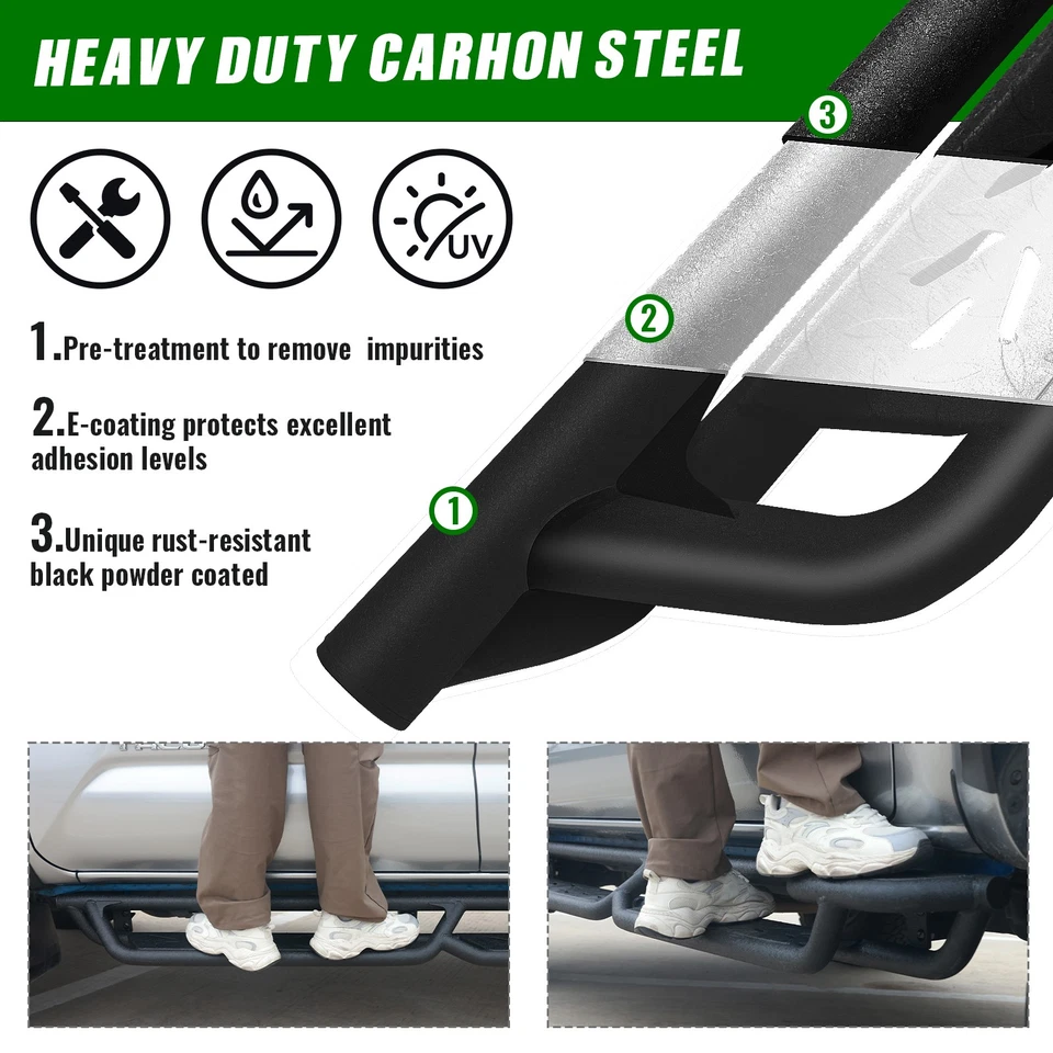 Running Boards for 2015-2026 Chevy Colorado/GMC Canyon Crew Cab Drop Side Step - Image 3 of 4