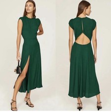 Reformation Gavi Dress Size 0 Forest Green Midi Maxi