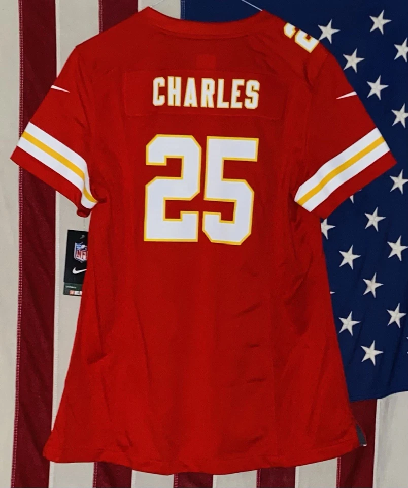 Camiseta deportiva para mujer Jamaal Charles Kansas City Chiefs roja Nike On Field mediana nueva con etiquetas Foto 2 de 2