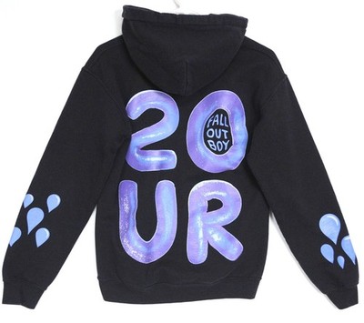 Fall Out Boy Unisex So Much For (2our) Dust Teardrops Hoodie Black Mens Small