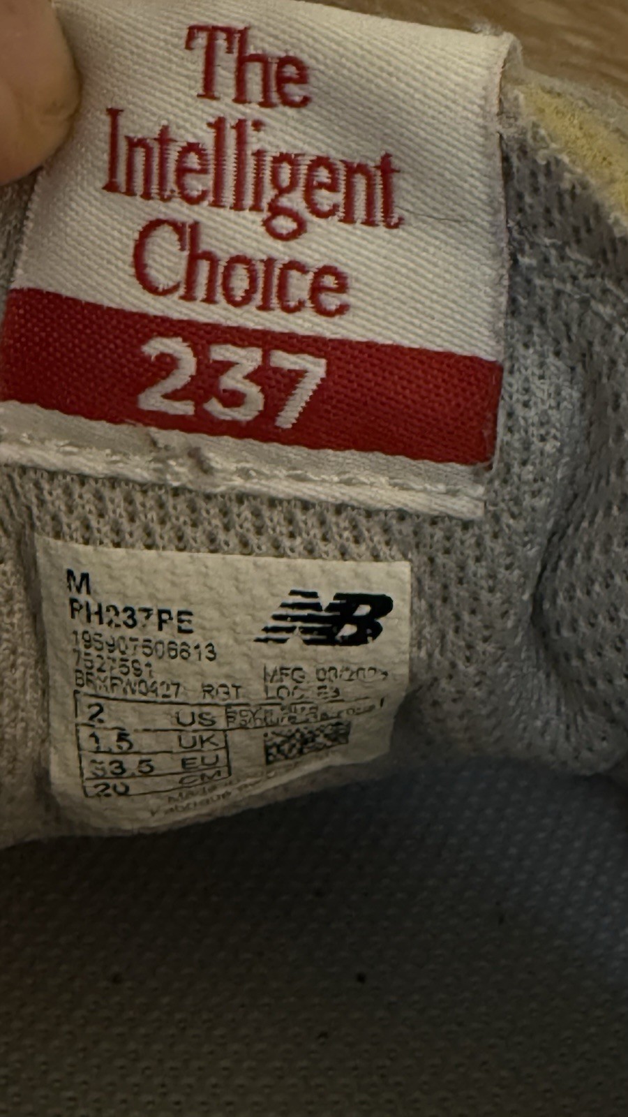 New Balance 237 Shoes Sneakers kids Size 2 Gray Casual thumbnail 7