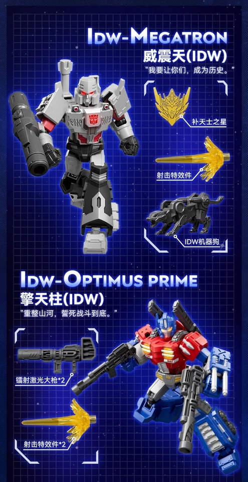 Transformers G1 IDW Optimus Prime Action Figures Blokees Shining V4 Model Toys - Image 4 of 4