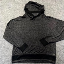 Mondetta Hoodie Women L Performance Luxury Stretch Charcoal Gray Heathered