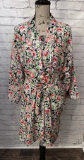 Victoria  s Secret Vintage One Size Floral Robe Floral Kimono Gold Label Flaw