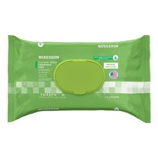 McKesson Flushable Personal Wipe 6-9/10 X 7 Inch FLU96 1 Pack 96 Wipes