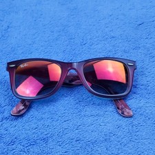 Rayban Wayfarer Floral Pattern Sunglasses RB2140-F 1200/4W Pink/Purpl 50-22-150