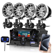 Motorcycle Speakers Bluetooth, Waterproof Speakers and Amplifier Audio Sound