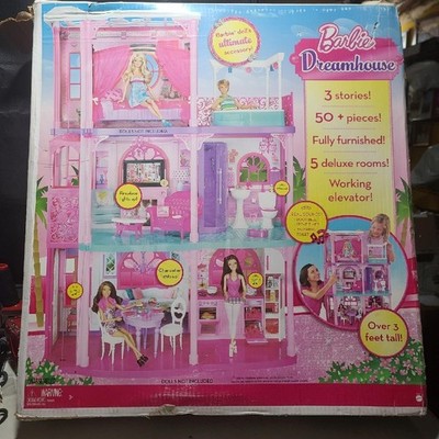 RARE 2012 New, Open Box Barbie 3-Story Dreamhouse Townhouse X3551