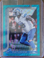 Topps 2025 Chrome Tate Ratledge Rookie Blue Wave Refractor Serial #/199