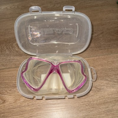 Head Wahoo Adult Silicone Snorkeling Mask Mares Tech W/ Travel Box Goggles