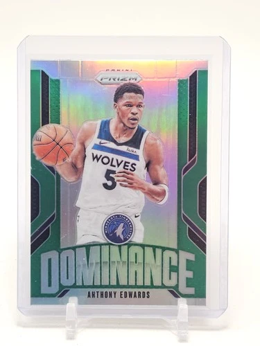 ANTHONY EDWARDS 2024-25 PANINI PRIZM DOMINANCE GREEN #9 TIMBERWOLVES Q5099