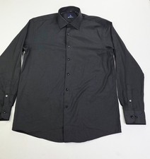 Ben Sherman Slim Fit Size Large 16-16.5 34/35 Mens Black Spread Collar Shirt